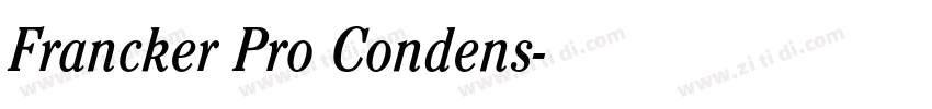 Francker Pro Condens字体转换